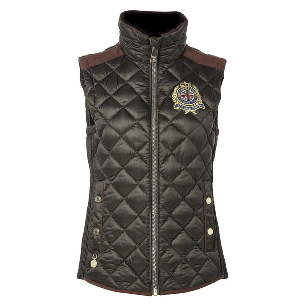 Holland Cooper Classic Diamond Quilt Gilet - Khaki