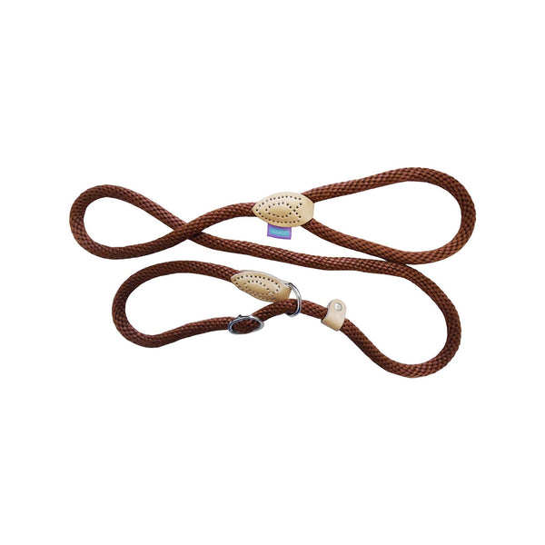 Hemmo & Co 60 Inch Thin Rope Slip Lead - Brown
