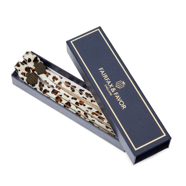 Fairfax & Favor Boot Tassels - Snow Leopard