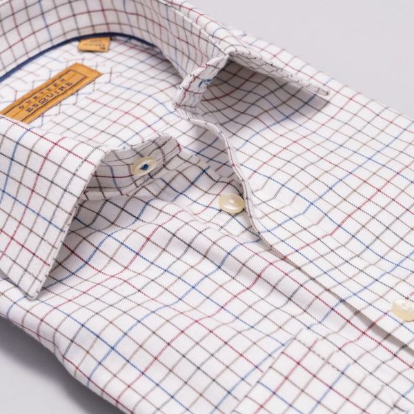 Gurteen Mens Cumbria Shirt - Azure Check