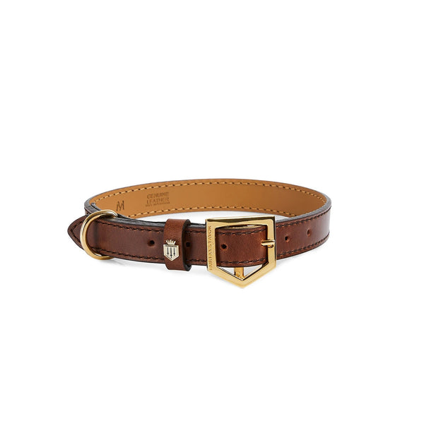 Fairfax and Favor Fitzroy Dog Collar - Mahogany