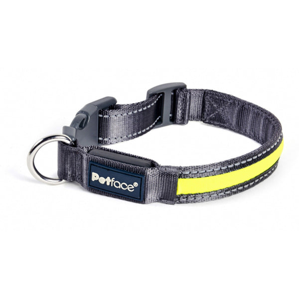 Petface Reflective Flashing Collar - YELLOW