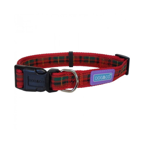 Hemmo and Co Tartan Adjustable Collar - RED