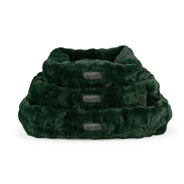 Scruffs Festive Fur Box Bed - Green