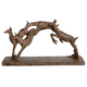 Rustic Woodland Leaping Fawns