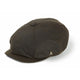 Hicks and Brown The Hengrave Wax Baker Boy Cap - Olive