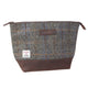 Harris Tweed Triangle Washbag - Brown