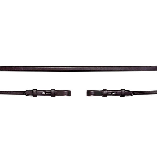 Schockemohle Rolled Double Bridle Reins - Brown