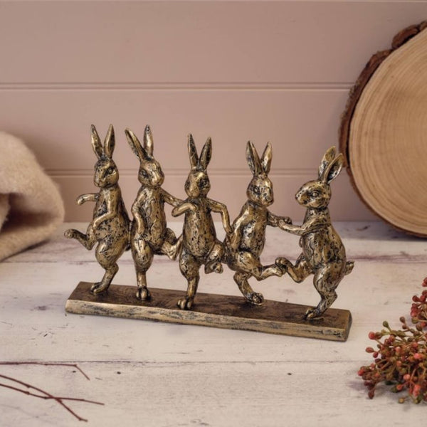 Langs Hares Dancing Bronze Ornament
