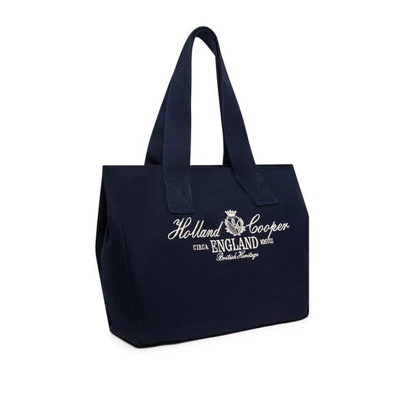 Holland Cooper Ladies Essential Tote Bag - Navy Ecru