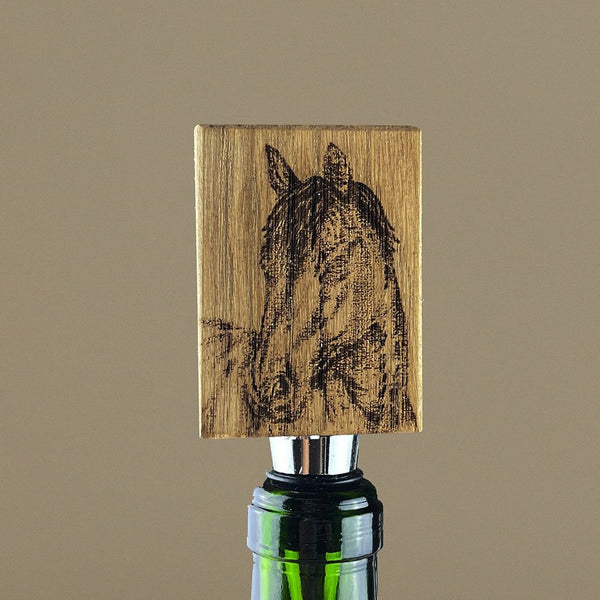 Selbrae House Horse Oak Bottle Stopper