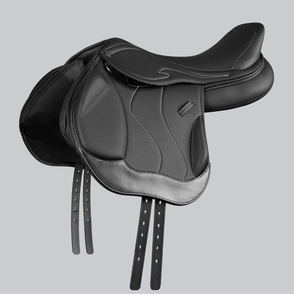Premier Equine Rouen Synthetic Monoflap Cross Country Saddle - Black
