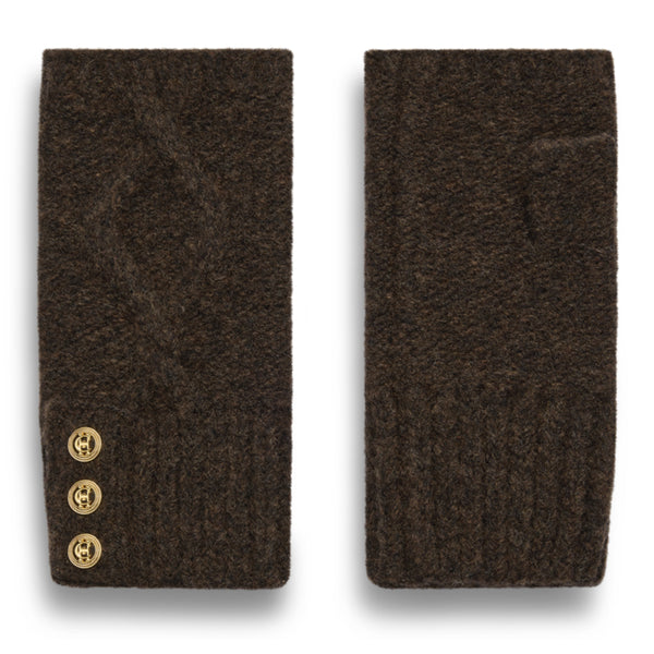Holland Cooper Sloane Fingerless Gloves - Chocolate