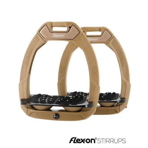 Safe On Limited Edition Inclined Ultra Grip Stirrups - Camel