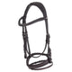 Acavallo Anatomical Jumping Bridle with Contrast Stitching - Dark Brown