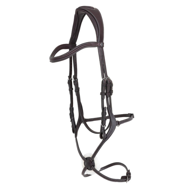Acavallo Mexican Bridle with Contrast Stitching - Black