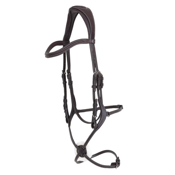 Acavallo Mexican Bridle with Contrast Stitching - Dark Brown