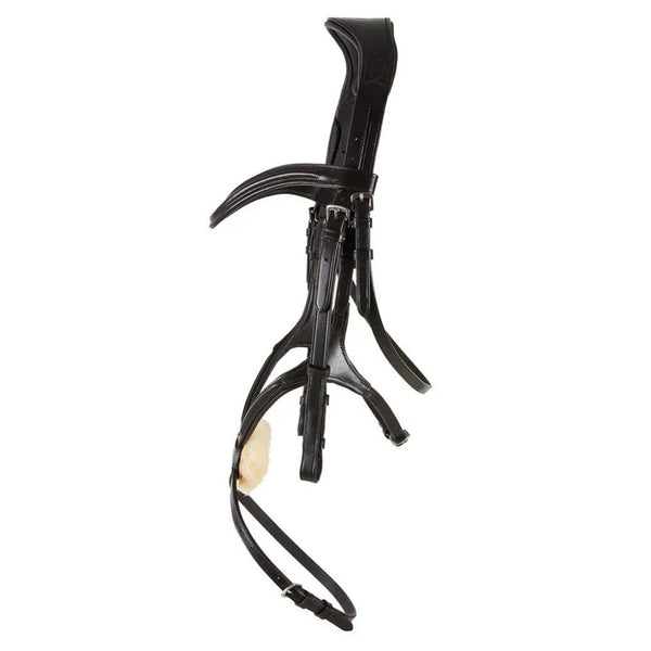 Cameo ComfortPro Grackle Bridle with Rubber Grip Reins - Dark Brown
