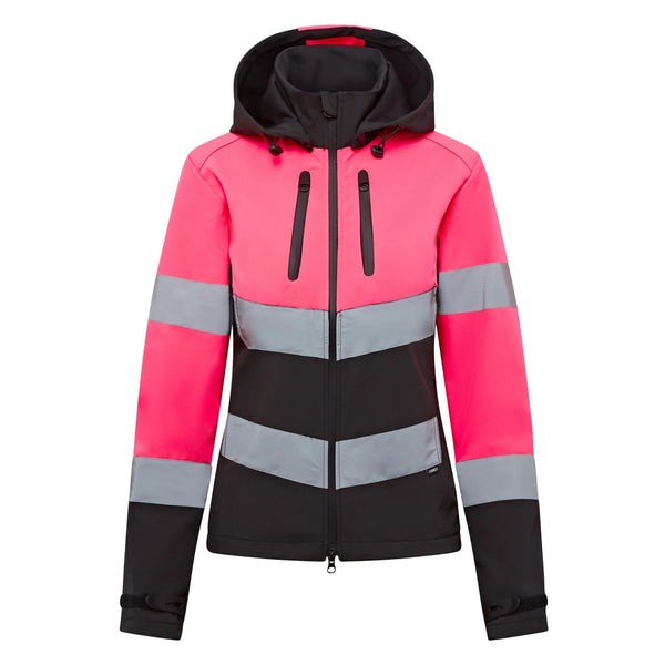 Cameo Ladies Water Repellent Hi Viz Jacket - Pink