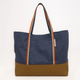 Ruff & Tumble Luxury Cotton Canvas Tote Bag - Navy and Tan