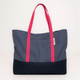 Ruff & Tumble Luxury Cotton Canvas Tote Bag - Navy and Fuschia