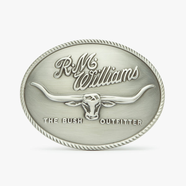 R.M.Williams Logo Buckle - Antique Silver
