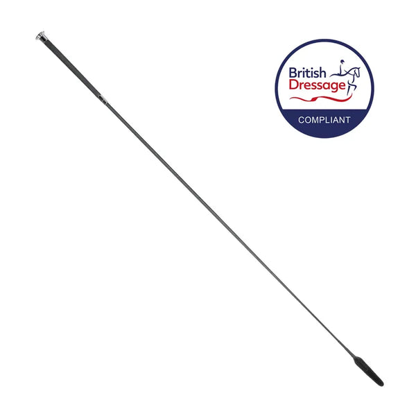 Country Direct X-Grip Flap End Dressage Whip - Black