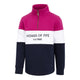 Hoggs of Fife Dumfries 1888 Junior 1/4 Zip - Berry/White/Navy