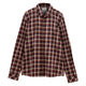 Joules Mens Classic Fit Flannel Check Shirt - Burgundy Red