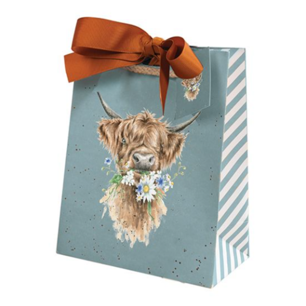 Wrendale Daisy Coo Highland Cow Gift Bag - Small