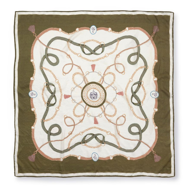 Hicks and Brown The Melford Silk Scarf - Green