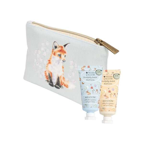Wrendale Mini Hand Cream Gift Pouch - Meadow Blue