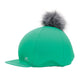 Hy Equestrian Sport Active Hat Silk with Interchangeable Pom Pom - Emerald Green