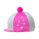 Hy Equestrian Glitter Magic Hat Cover - Silver/Hot Pink