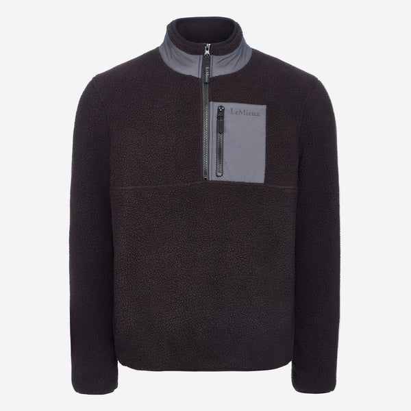 LeMieux Mens Borg Half Zip Sweat - Black