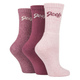Jeep Cotton Rich Ribbed Boot Sock - Rose/Cream