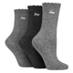 Jeep Bamboo Scalloped Top Sock - Black/Charcoal