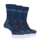 Jeep Mens Luxury Terrain Boot Socks - Navy/Sky