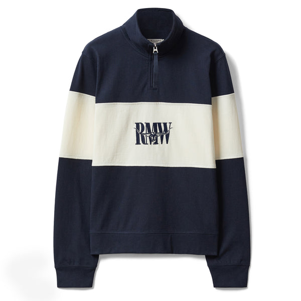 R.M.Williams Trickett Panel Sweatshirt - Navy Ivory