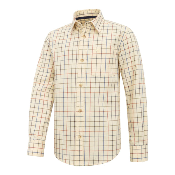 Hoggs of Fife Laird Junior Premier Tattersall Shirt - Barley