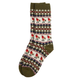 Barbour Ladies Robin Fair Isle Sock - Olive