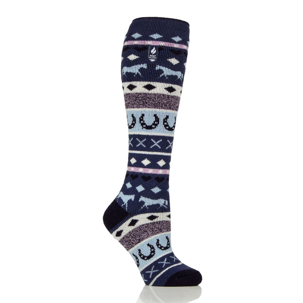 Heat Holders Ladies Portree Lite Socks - Fairisle Blue