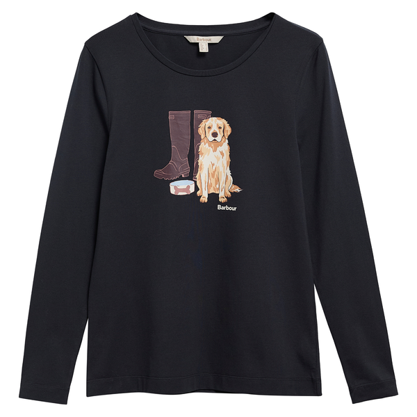 Barbour Ladies Hedley Long Sleeve T-Shirt - Dark Navy
