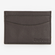 Barbour Mens Amble Leather Card Holder - Dark Brown