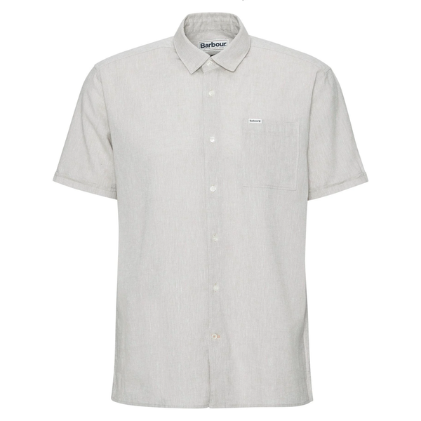 Barbour Mens Nelson Short Sleeved Summer Fit Shirt - Stone