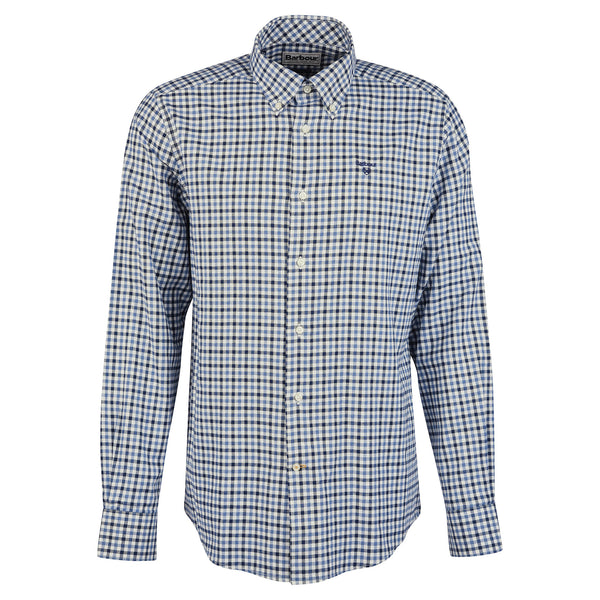 Barbour Mens Finkle Tailored Gingham Shirt - Navy