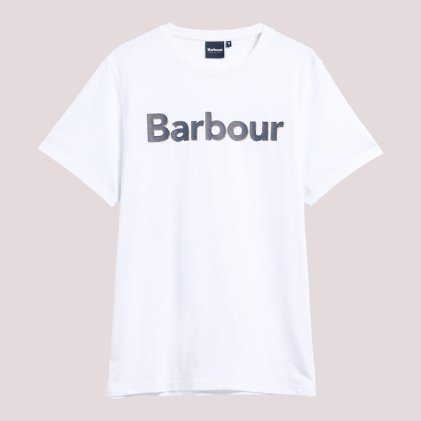 Barbour Mens Halstow Logo Tailored T-shirt - White
