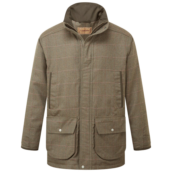 Schoffel Mens Ptarmigan Tweed Classic Coat - Lochlane Tweed