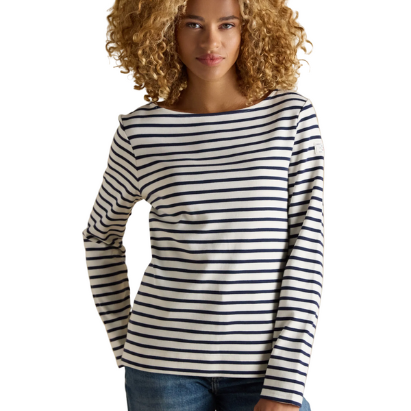 Joules Ladies Harbour Top - Cream/Navy