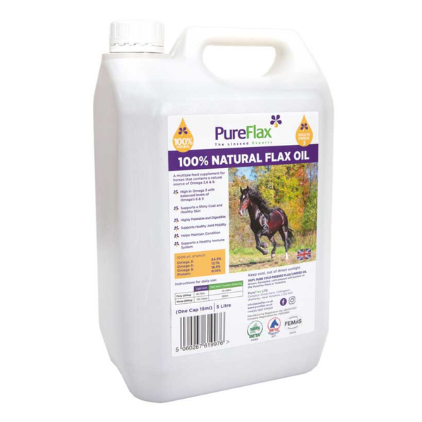 PureFlax Linseed Oil For Horses 5L